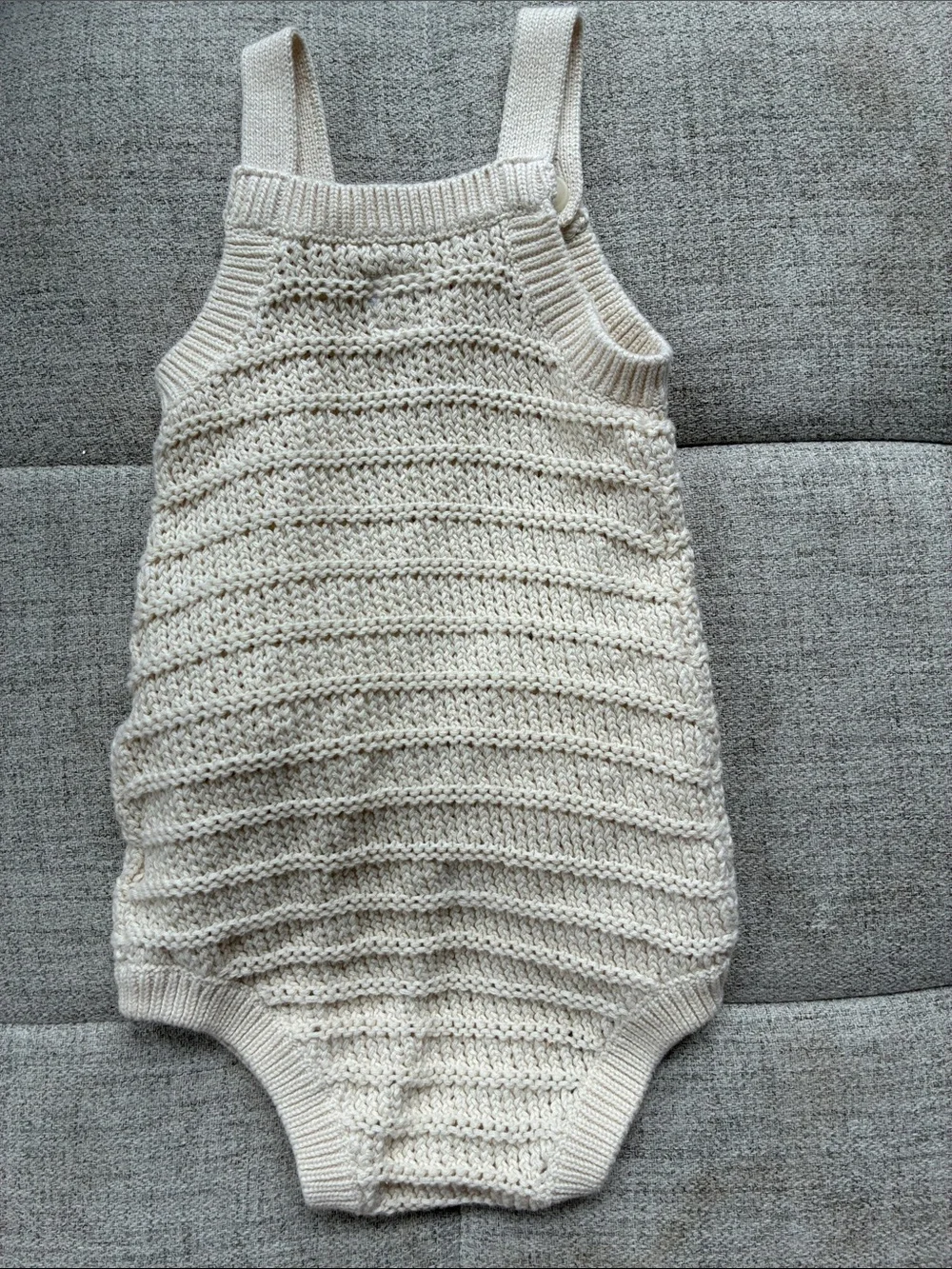 Baby GAP Cream Knit Romper with tag along Teddy
